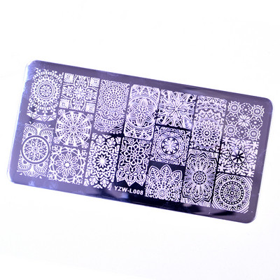 2023 Νέα σχέδια Rose Flower Nail Art Stamp Πρότυπο Flower Mandala Butterfly Εργαλεία μανικιούρ για σφράγιση πλάκας νυχιών
