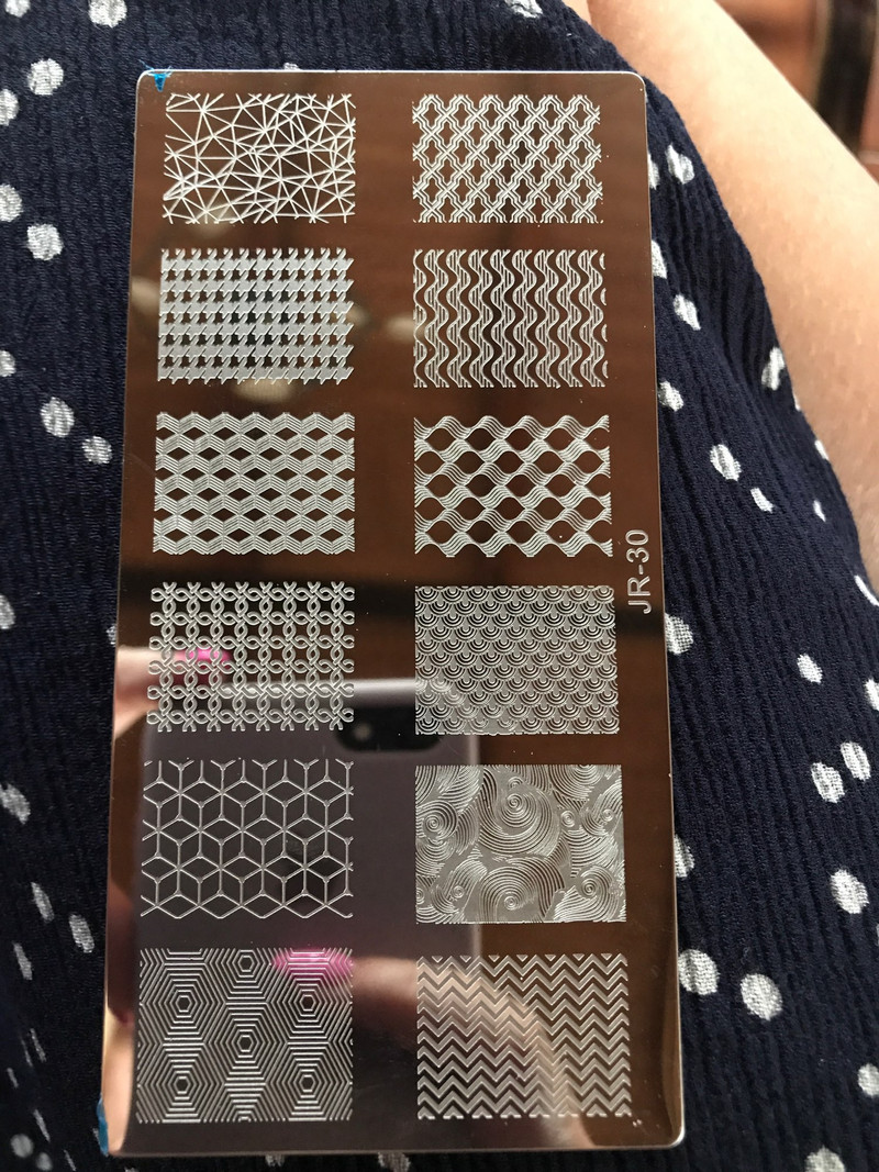 12*6cm model geometric farfurii de ștanțare pentru unghii 30 de decorațiuni de design șablon de ștampilare șablon de manichiură Tema geometriei (t01)