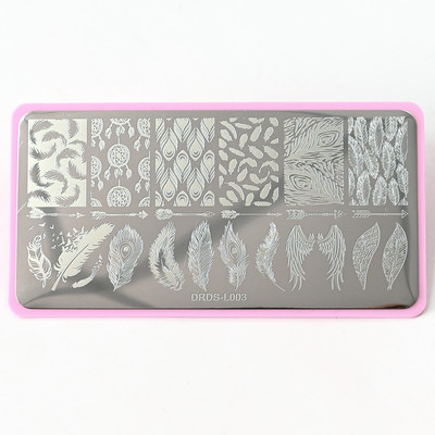 1Pc-12X6Cm Πλάκες σφράγισης φιδιών/ομορφιών/γατών DRDS Nail Art από ανοξείδωτο ατσάλι πρότυπο για DIY Transfer Image Nail Art Stencil
