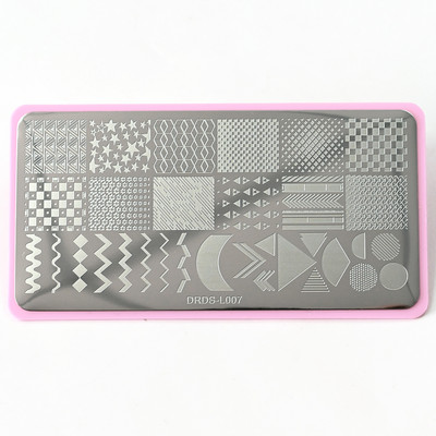 1Pc-12X6Cm Πλάκες σφράγισης φιδιών/ομορφιών/γατών DRDS Nail Art από ανοξείδωτο ατσάλι πρότυπο για DIY Transfer Image Nail Art Stencil