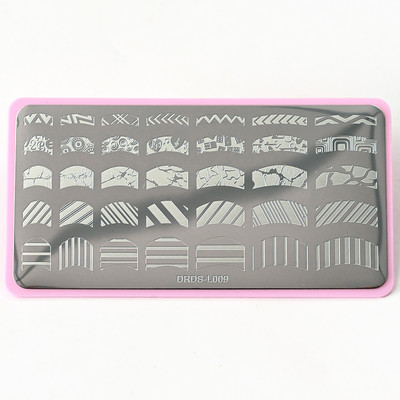 1Pc-12X6Cm Πλάκες σφράγισης φιδιών/ομορφιών/γατών DRDS Nail Art από ανοξείδωτο ατσάλι πρότυπο για DIY Transfer Image Nail Art Stencil