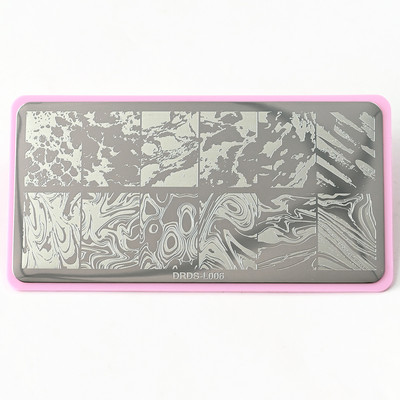 1Pc-12X6Cm Πλάκες σφράγισης φιδιών/ομορφιών/γατών DRDS Nail Art από ανοξείδωτο ατσάλι πρότυπο για DIY Transfer Image Nail Art Stencil