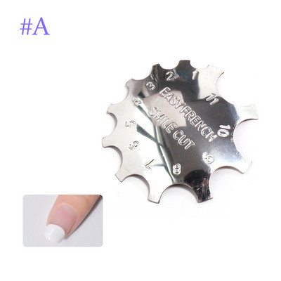 Πλάκα νυχιών 11 μεγέθη Easy French Smile Cut V Line σχήμα αμυγδάλου Συμβουλές Ακρυλικά αξεσουάρ Εργαλείο διακόσμησης μανικιούρ