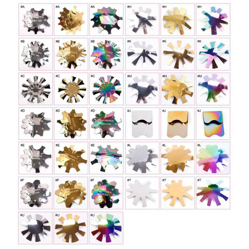 Placa de unghii 11 dimensiuni Easy French Smile Cut V Line forma migdale Sfaturi Accesorii acrilice Instrument de decorare manichiura