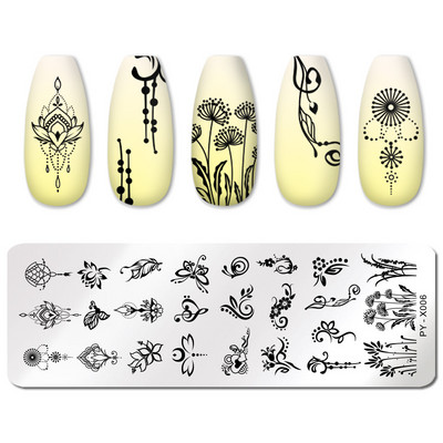 PICT YOU Πλάκες σφράγισης νυχιών Spring Series Stamping Template Design Εκτύπωση Εργαλεία στένσιλ από ανοξείδωτο ατσάλι DIY Nail Art Plate