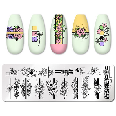 PICT YOU Πλάκες σφράγισης νυχιών Spring Series Stamping Template Design Εκτύπωση Εργαλεία στένσιλ από ανοξείδωτο ατσάλι DIY Nail Art Plate
