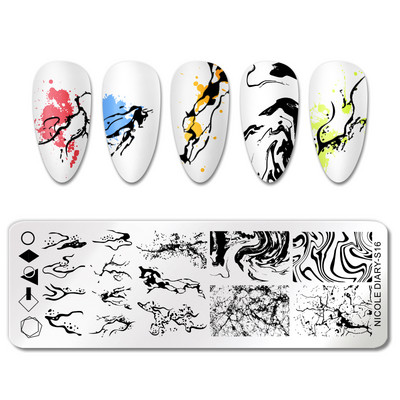 NICOLE DIARY Πλάκες σφράγισης φύλλων μπανάνας Palm Stamp Flower Leaves Snowflakes Design All for Manicure Χριστουγεννιάτικο πρότυπο νυχιών τέχνης
