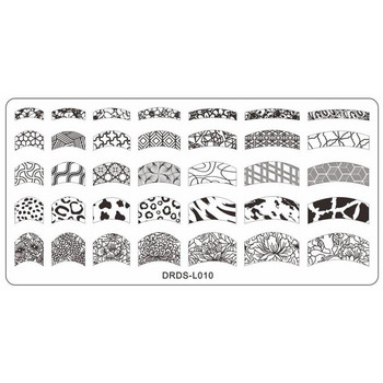 1бр. 12*6cm Nail Art Water Wave Stamp Stamping Plates Ripple Wave Pattern Template Plates Шаблон за нокти Transfer Nails Tool J34#