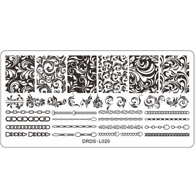 1 τμχ 12*6cm Nail Art Wave Stamp Πλάκες Σφράγισης Πλάκες προτύπων κυματισμού Πρότυπο νυχιών Πρότυπο μεταφοράς νυχιών Εργαλείο J34#