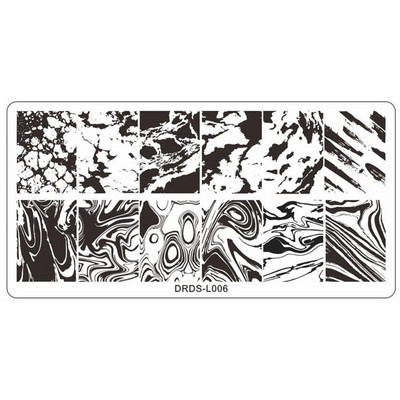 1 τμχ 12*6cm Nail Art Wave Stamp Πλάκες Σφράγισης Πλάκες προτύπων κυματισμού Πρότυπο νυχιών Πρότυπο μεταφοράς νυχιών Εργαλείο J34#