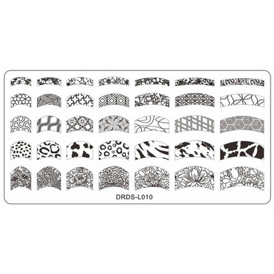 1 τμχ 12*6cm Nail Art Wave Stamp Πλάκες Σφράγισης Πλάκες προτύπων κυματισμού Πρότυπο νυχιών Πρότυπο μεταφοράς νυχιών Εργαλείο J34#