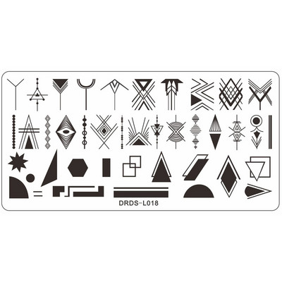 1 τμχ 12*6cm Nail Art Wave Stamp Πλάκες Σφράγισης Πλάκες προτύπων κυματισμού Πρότυπο νυχιών Πρότυπο μεταφοράς νυχιών Εργαλείο J34#
