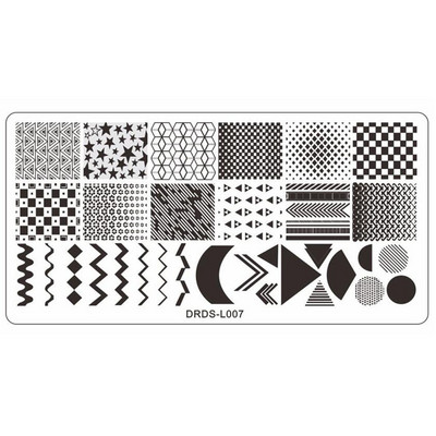 1 τμχ 12*6cm Nail Art Wave Stamp Πλάκες Σφράγισης Πλάκες προτύπων κυματισμού Πρότυπο νυχιών Πρότυπο μεταφοράς νυχιών Εργαλείο J34#