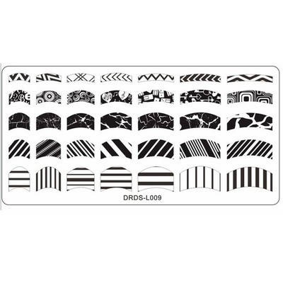 1 τμχ 12*6cm Nail Art Wave Stamp Πλάκες Σφράγισης Πλάκες προτύπων κυματισμού Πρότυπο νυχιών Πρότυπο μεταφοράς νυχιών Εργαλείο J34#