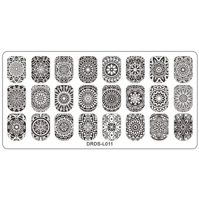 1 τμχ 12*6cm Nail Art Wave Stamp Πλάκες Σφράγισης Πλάκες προτύπων κυματισμού Πρότυπο νυχιών Πρότυπο μεταφοράς νυχιών Εργαλείο J34#