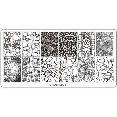 1 τμχ 12*6cm Nail Art Wave Stamp Πλάκες Σφράγισης Πλάκες προτύπων κυματισμού Πρότυπο νυχιών Πρότυπο μεταφοράς νυχιών Εργαλείο J34#