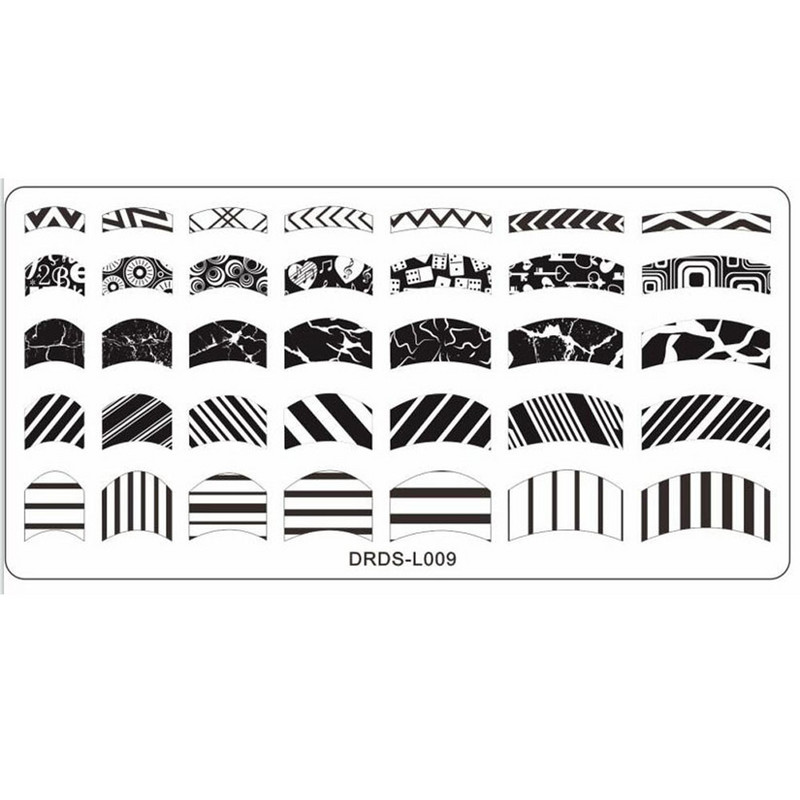 1 buc. 12 * 6 cm Placi de ștampilare pentru ștampilarea cu undă de apă pentru arta unghiilor.