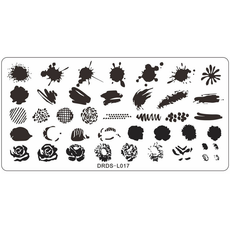 1 buc. 12 * 6 cm Placi de ștampilare pentru ștampilarea cu undă de apă pentru arta unghiilor.