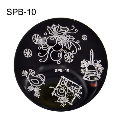 1 PC Nagu zīmogplāksnes Zīmogs Skrāpis Lapu Roze Snowflakes Nagu mākslas zīmogu veidnes Ziemassvētku manikīrs