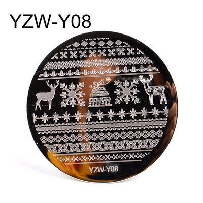 1 PC Nagu zīmogplāksnes Zīmogs Skrāpis Lapu Roze Snowflakes Nagu mākslas zīmogu veidnes Ziemassvētku manikīrs