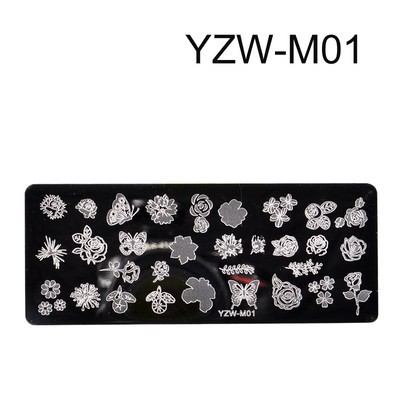 1 PC Nagu zīmogplāksnes Zīmogs Skrāpis Lapu Roze Snowflakes Nagu mākslas zīmogu veidnes Ziemassvētku manikīrs