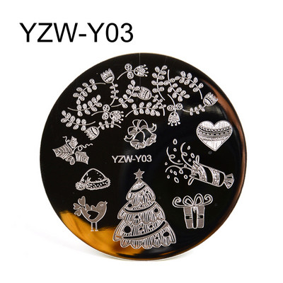 1 PC Nagu zīmogplāksnes Zīmogs Skrāpis Lapu Roze Snowflakes Nagu mākslas zīmogu veidnes Ziemassvētku manikīrs