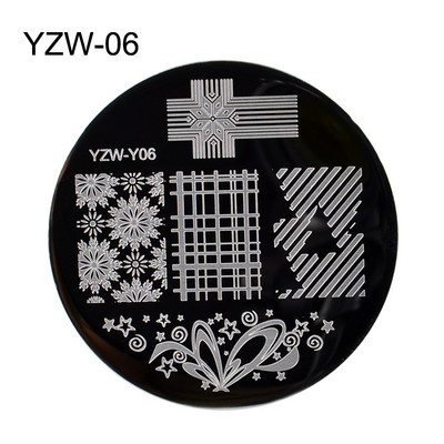 1 PC Nagu zīmogplāksnes Zīmogs Skrāpis Lapu Roze Snowflakes Nagu mākslas zīmogu veidnes Ziemassvētku manikīrs