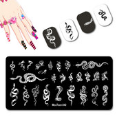 2021 New Arrival Various Series Snake Stamping Plate for Nails Big Small Snake Designed Figur Stamper Nail Stamper Plate #042