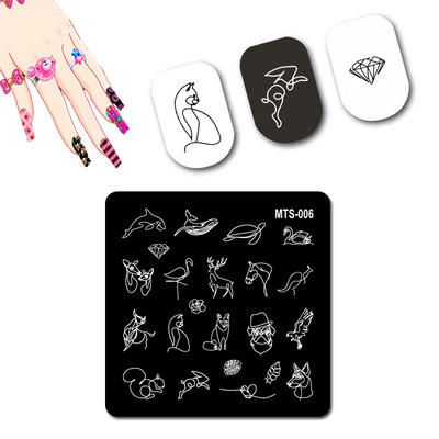 2021 New Arrival Various Series Snake Stamping Plate for Nails Big Small Snake Designed Figur Stamper Nail Stamper Plate #042