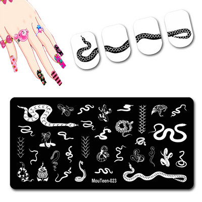 2021 New Arrival Various Series Snake Stamping Plate for Nails Big Small Snake Designed Figur Stamper Nail Stamper Plate #042