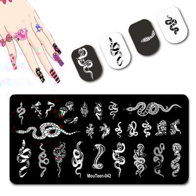 2021 New Arrival Various Series Snake Stamping Plate for Nails Big Small Snake Designed Figur Stamper Nail Stamper Plate #042