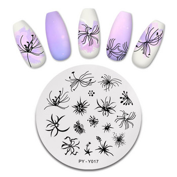 PICT You Flower Stamping Plate Nail Picture Stamp Templates Design Неръждаема стомана Nail Art Plate Stencil Tools