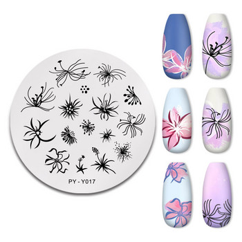 PICT You Flower Stamping Plate Nail Picture Stamp Templates Design Неръждаема стомана Nail Art Plate Stencil Tools