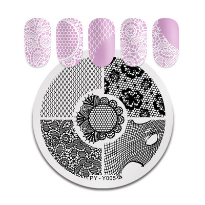 PICT You Flower Stamping Plate Nail Picture Stamp Templates Design Εργαλεία στένσιλ για πιάτα νυχιών τέχνης από ανοξείδωτο ατσάλι