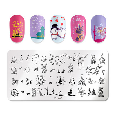PICT You Flower Stamping Plate Nail Picture Stamp Templates Design Εργαλεία στένσιλ για πιάτα νυχιών τέχνης από ανοξείδωτο ατσάλι