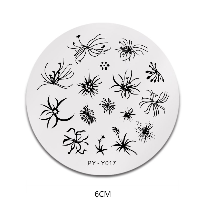 PICT You Flower Stamping Plată Șabloane de ștampile pentru imagini pentru unghii Placă pentru arta unghiilor din oțel inoxidabil Unelte pentru șablon