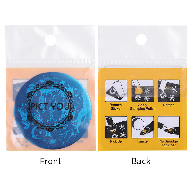 PICT You Flower Stamping Plată Șabloane de ștampile pentru imagini pentru unghii Placă pentru arta unghiilor din oțel inoxidabil Unelte pentru șablon