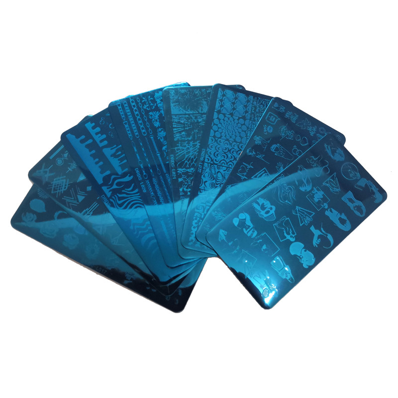 Placă de ștanțare pentru unghii cu fluture Șablon de ștampilă cu cerneală din dantelă, floare, literă, design cu pene, placă de imagine pentru unghii