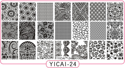 Akciós ár: 3D körömsablonok bélyegzőlemeze, transzferbélyegzősablonok, 40 minta sablon sablon, 6x12 cm-es nyomtatási sablon Pl