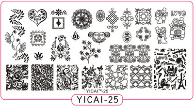 Akciós ár: 3D körömsablonok bélyegzőlemeze, transzferbélyegzősablonok, 40 minta sablon sablon, 6x12 cm-es nyomtatási sablon Pl