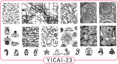 Akciós ár: 3D körömsablonok bélyegzőlemeze, transzferbélyegzősablonok, 40 minta sablon sablon, 6x12 cm-es nyomtatási sablon Pl