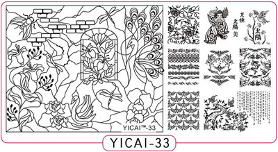 Akciós ár: 3D körömsablonok bélyegzőlemeze, transzferbélyegzősablonok, 40 minta sablon sablon, 6x12 cm-es nyomtatási sablon Pl
