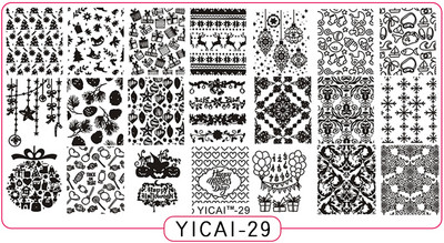 Akciós ár: 3D körömsablonok bélyegzőlemeze, transzferbélyegzősablonok, 40 minta sablon sablon, 6x12 cm-es nyomtatási sablon Pl