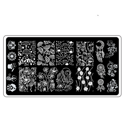 Akciós ár: 3D körömsablonok bélyegzőlemeze, transzferbélyegzősablonok, 40 minta sablon sablon, 6x12 cm-es nyomtatási sablon Pl