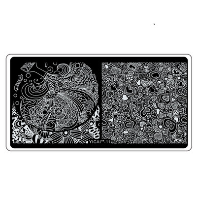Akciós ár: 3D körömsablonok bélyegzőlemeze, transzferbélyegzősablonok, 40 minta sablon sablon, 6x12 cm-es nyomtatási sablon Pl