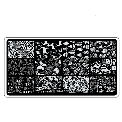 Akciós ár: 3D körömsablonok bélyegzőlemeze, transzferbélyegzősablonok, 40 minta sablon sablon, 6x12 cm-es nyomtatási sablon Pl
