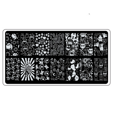 Akciós ár: 3D körömsablonok bélyegzőlemeze, transzferbélyegzősablonok, 40 minta sablon sablon, 6x12 cm-es nyomtatási sablon Pl