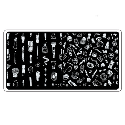 Akciós ár: 3D körömsablonok bélyegzőlemeze, transzferbélyegzősablonok, 40 minta sablon sablon, 6x12 cm-es nyomtatási sablon Pl
