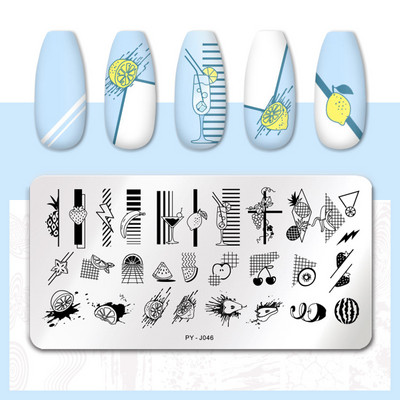 PICT YOU Nail Stamping Plate Line Pictures Stencil Σχέδιο νυχιών από ανοξείδωτο χάλυβα για εκτύπωση Εργαλείο πλάκας εικόνας Nail Art