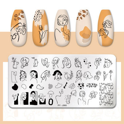 PICT YOU Nail Stamping Plate Line Pictures Stencil Σχέδιο νυχιών από ανοξείδωτο χάλυβα για εκτύπωση Εργαλείο πλάκας εικόνας Nail Art